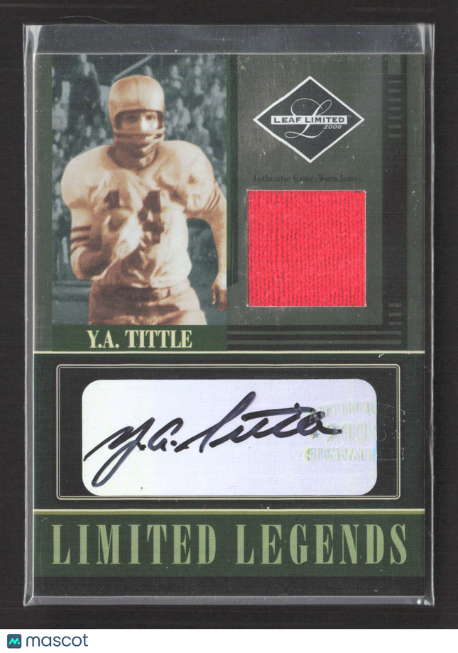 2006 Limited Limited Legends Y.A. Tittle #LL-7 Game-Worn Jersey 041/100 Auto