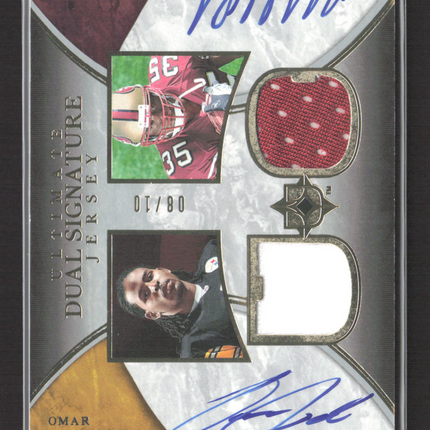 2006 UD Ultimate Michael Robinson Omar Jacobs #ULT2-JR Dual Jersey Auto /10
