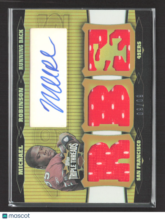 2006 Topps Triple Threads Michael Robinson #TTRA-131 Gold /9 Jersey Relic Auto