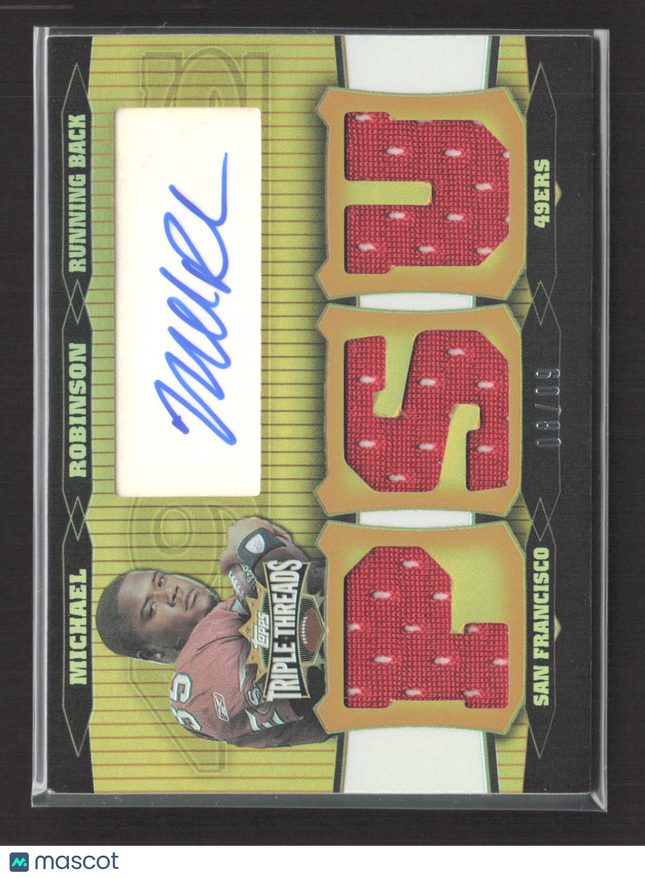 2006 Topps Triple Threads Michael Robinson #TTRA-130 Gold /9 Jersey Relic Auto