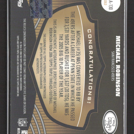 2006 Topps Triple Threads Michael Robinson #TTRA-130 Gold /9 Jersey Relic Auto