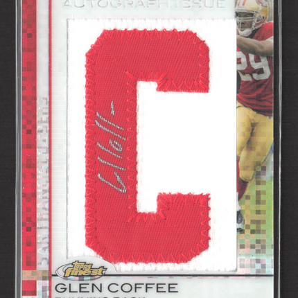 2009 Topps Finest Glen Coffee #112 Xfractor Letterman Patch 1/1 Auto
