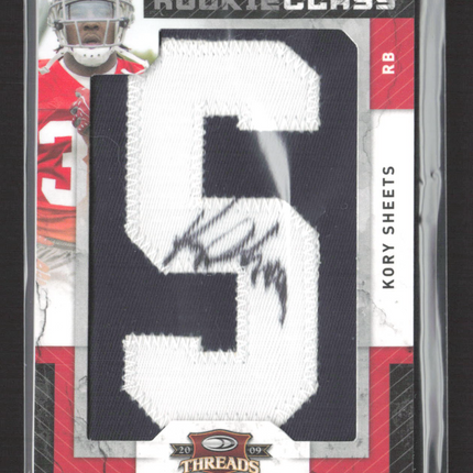 2009 Panini Donruss Threads Kory Sheets #229 Letterman Patch 169/390 Auto