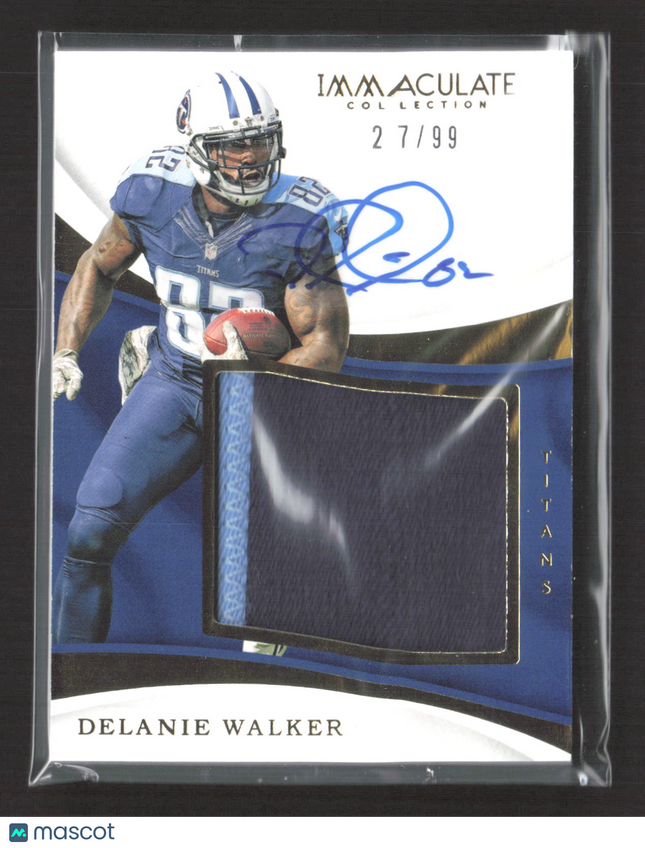 2017 Panini Immaculate Collection Delanie Walker #PP-DH Game-Worn Patch /99 Auto