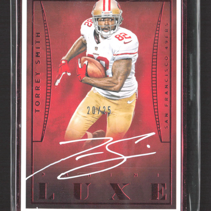 2016 Panini Luxe Torrey Smith #LA-TS 20/25 Auto