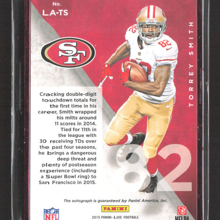 2016 Panini Luxe Torrey Smith #LA-TS 20/25 Auto