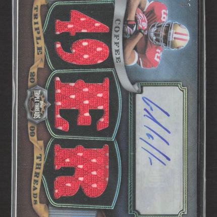 2009 Topps Triple Threads Glen Coffee #TTRA-64 Jersey Triple Relic Auto 1/1