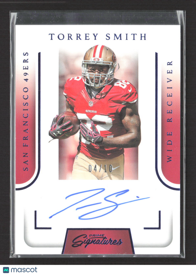 2016 Panini Prime Signatures Torrey Smith #PS-TS 04/10 Auto