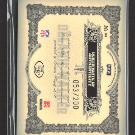 2006 Playoff National Treasures Delanie Walker #160 053/200 Auto