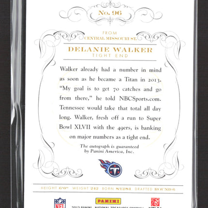 2014 Panini National Treasures Century Signatures Delanie Walker #96 03/10 Auto