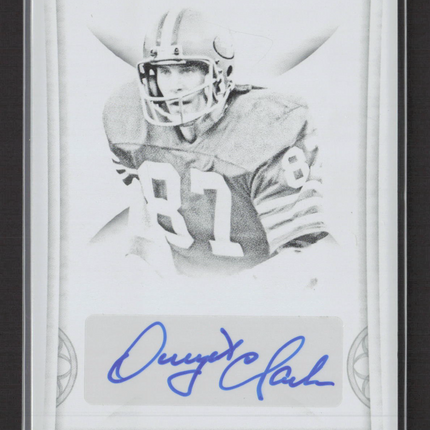 2016 Panini National Treasures Dwight Clark #SIG-DW of Printing Plate 1/1 Auto