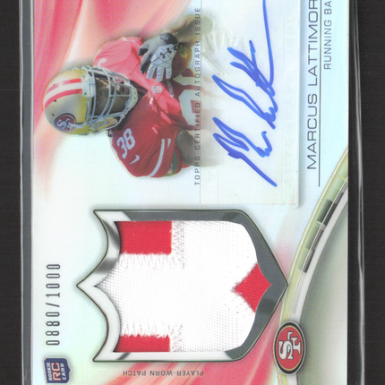 2013 Topps Platinum Marcus Lattimore #ARP-ML Rookie Refractor Patch /1000 Auto