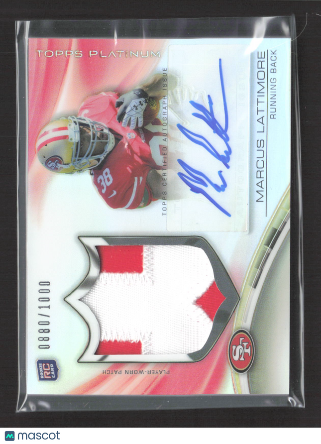 2013 Topps Platinum Marcus Lattimore #ARP-ML Rookie Refractor Patch /1000 Auto