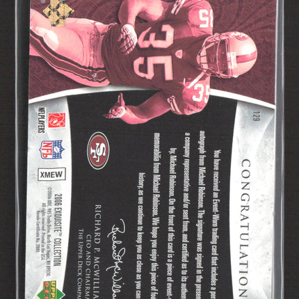 2006 Upper Deck Exquisite Collection Michael Robinson #129 112/225 Patch Auto