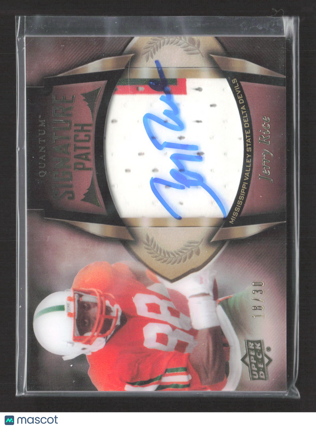 2013 Upper Deck Quantum Football Jerry Rice #120 Patch 18/30 Auto