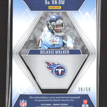 2019 Panini Phoenix Delanie Walker #VA-DW Jersey Patch 29/50 Auto