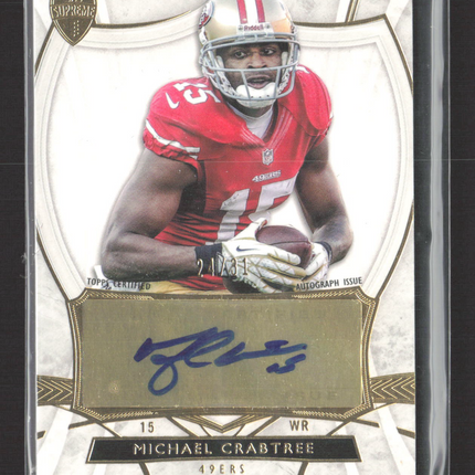 2013 Topps Supreme Michael Crabtree #SA-MC Auto /31