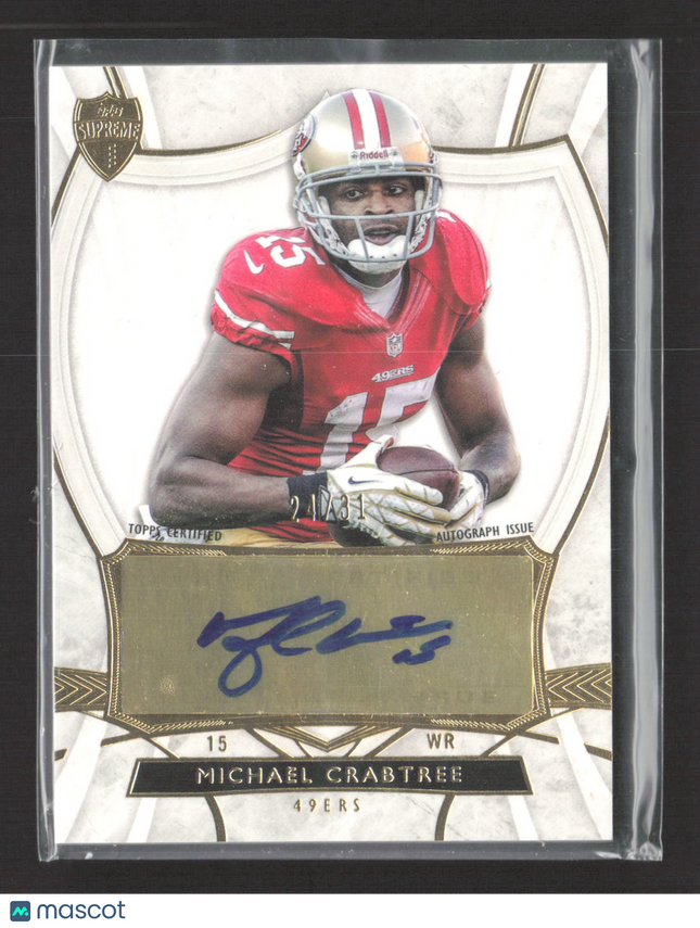 2013 Topps Supreme Michael Crabtree #SA-MC Auto /31