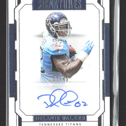 2018 Panini National Treasures Signatures Delanie Walker #S-DL 07/49 Auto