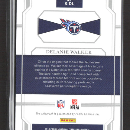 2018 Panini National Treasures Signatures Delanie Walker #S-DL 07/49 Auto