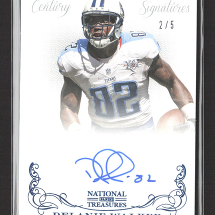 2013 Panini National Treasures Century Signatures Delanie Walker #96 2/5 Auto
