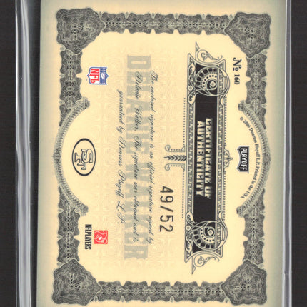 2006 Playoff National Treasures Delanie Walker #160 49/52 Auto