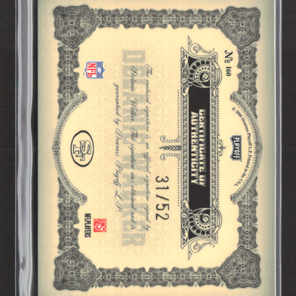 2006 Playoff National Treasures Rookie Signatures Delanie Walker #160 31/52 Auto