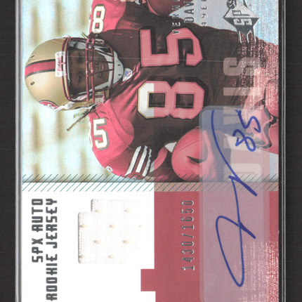 2006 Upper Deck SPx Vernon Davis #189 Event-Worn Jersey 1430/1650 Auto
