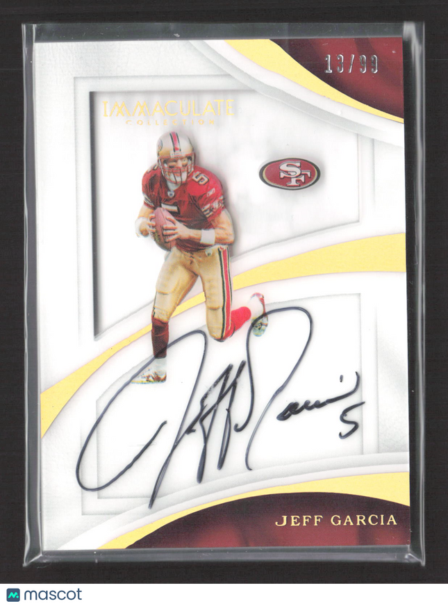 2017 Panini Immaculate Collection Jeff Garcia #SS-JG 13/99 Auto
