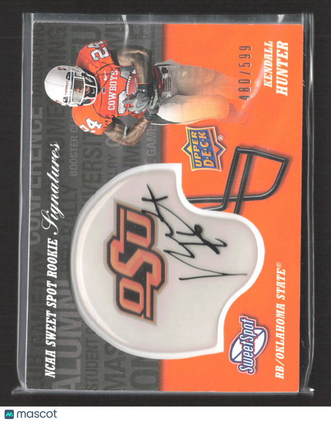 2011 Upper Deck Sweet Spot NCAA Rookie Kendall Hunter #RS-KH 480/599 Auto