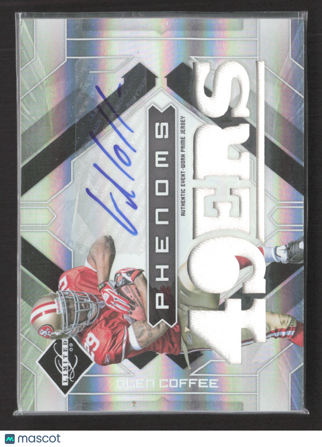 2009 Limited Phenoms Glen Coffee #201 Silver Spotlight Patch Jersey Auto /149