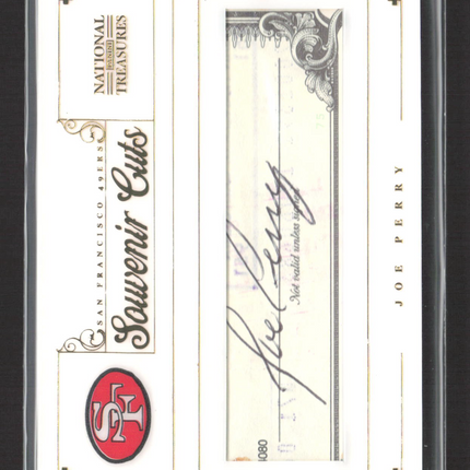 2013 Panini National Treasures Souvenir Cuts Joe Perry #22 Cut 05/25 Auto
