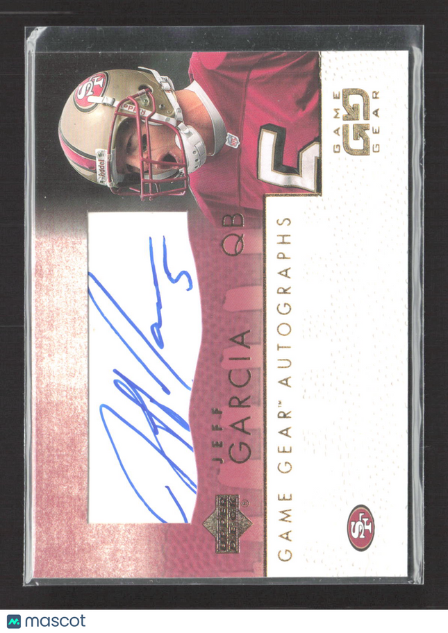2001 Upper Deck Game Gear Autographs Jeff Garcia #JG-GS Autograph Auto