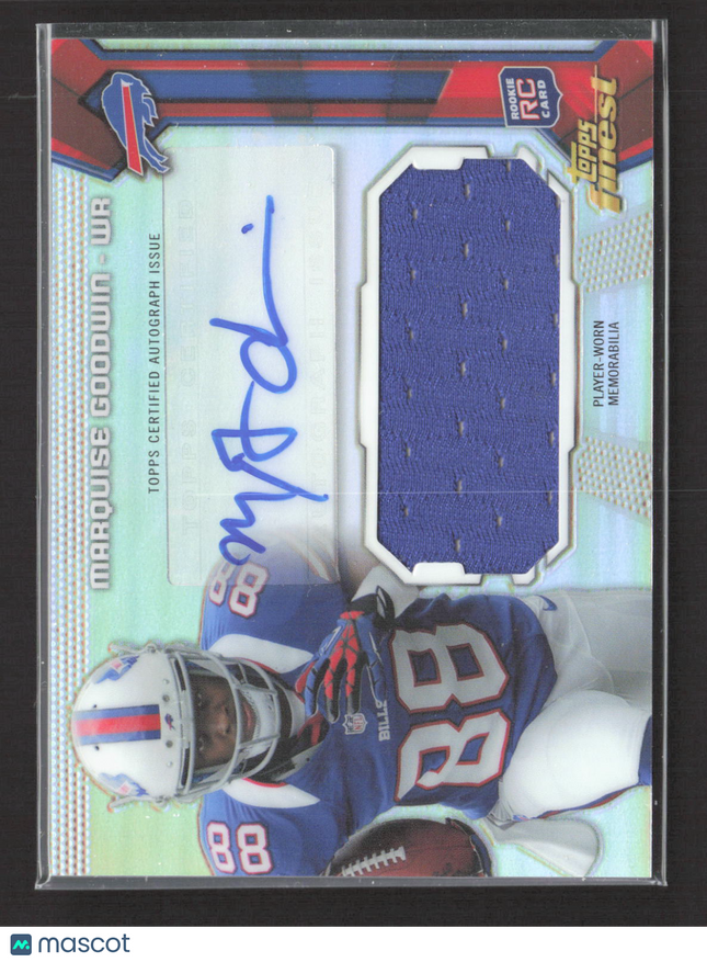 2013 Topps Finest Marquise Goodwin #AJR-MGO Player-Worn Jersey RC Auto