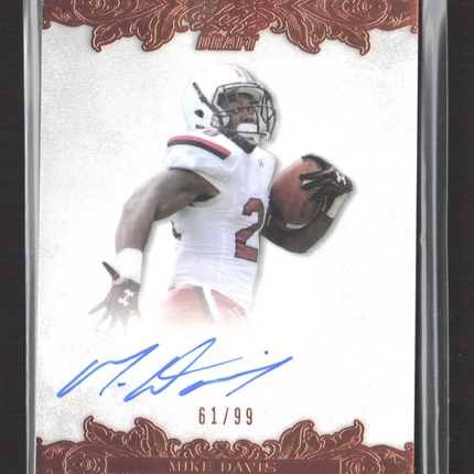 2015 Leaf Ultimate Draft Mike Davis #BA-MD1 61/99 Auto