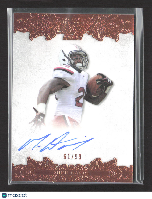 2015 Leaf Ultimate Draft Mike Davis #BA-MD1 61/99 Auto