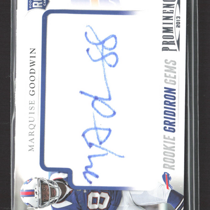 2013 Panini Prominence Rookie Gridiron Gems Marquise Goodwin #166 027/105 Auto