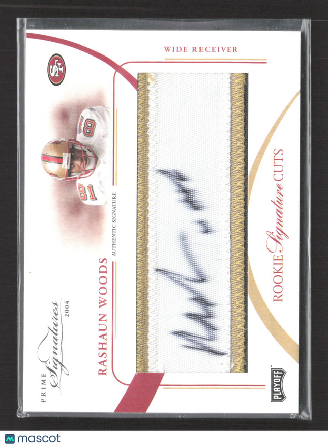 2004 Playoff Prime Signatures Rookie Signature Cuts Rashaun Woods #156 Auto /99