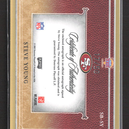 2007 National Treasures Super Bowl Signatures Steve Young #SB-SY 17/50 Auto