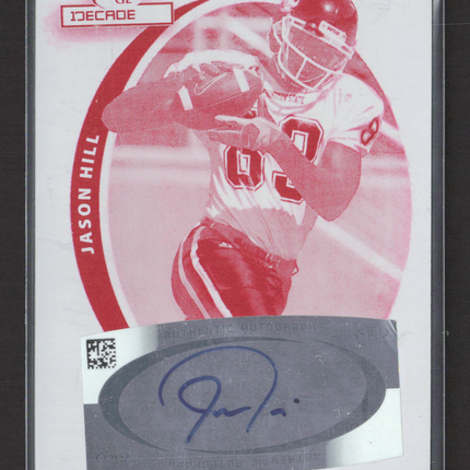 2007 SAGE DECADEnce Jason Hill #R35 Magenta Printing Plate Auto 1/1