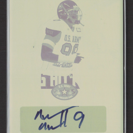 2012 Leaf US Army Big Hitters Arik Armstead Yellow Printing Plate 1/1 Auto