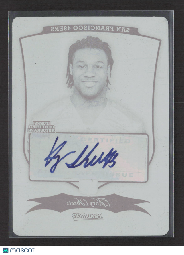 2009 Bowman Sterling Kory Sheets #111 Black Printing Plate Auto 1/1