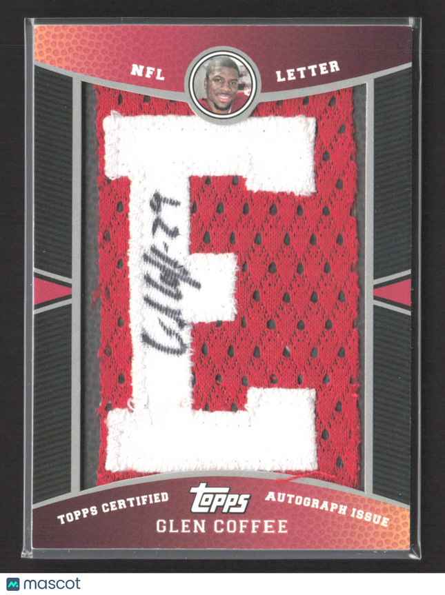 2009 Topps Glen Coffee #ARP-GC Player-Worn Letter Patch Auto /2