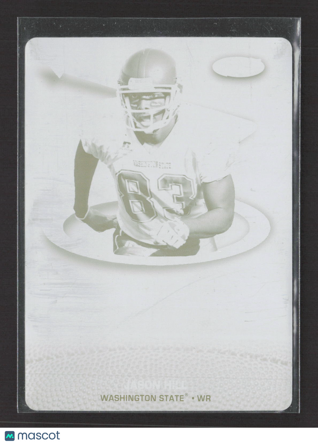 2007 SAGE HIT Playmakers Jason Hill #P43 Black Printing Plate 1/1