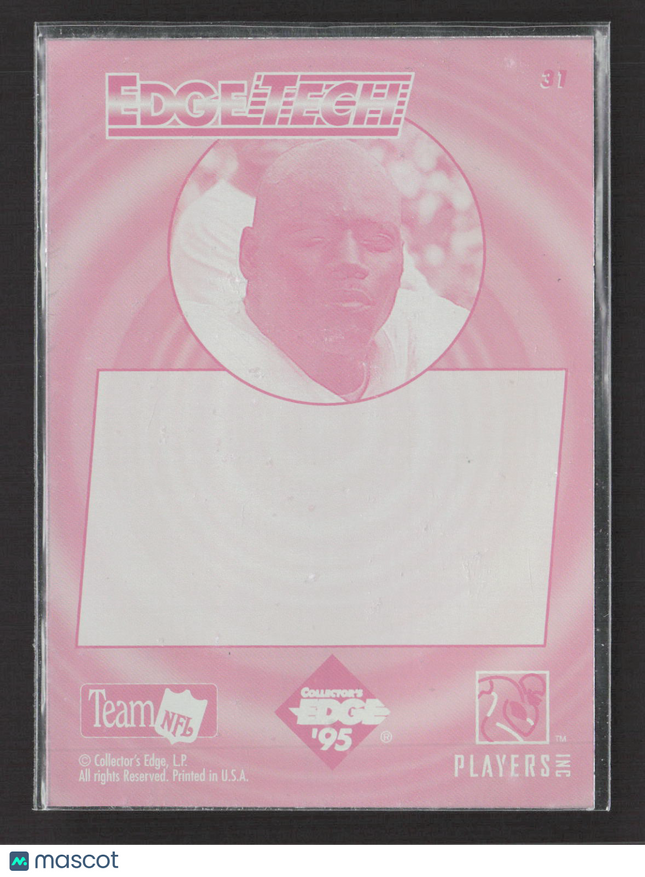 1995 Collector's Edge Edge Tech Warren Sapp #31 Magenta Printing Plate