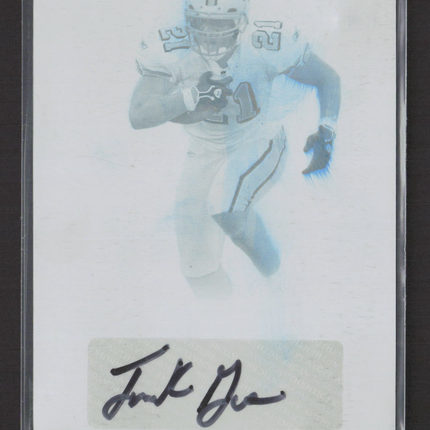 2008 Donruss Threads Frank Gore #118 Cyan Printing Plate 1/1 Auto