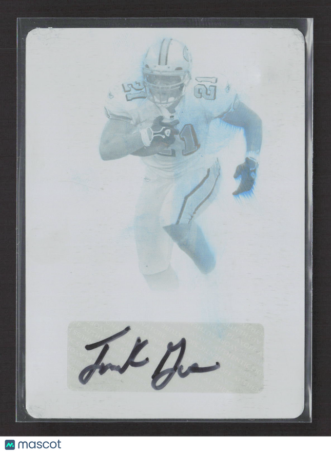 2008 Donruss Threads Frank Gore #118 Cyan Printing Plate 1/1 Auto