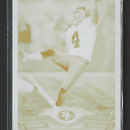 2013 Topps Football Andy Lee #326 Yellow Printing Plate 1/1