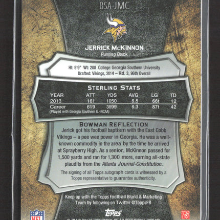2014 Topps Bowman Sterling Jerrick McKinnon #BSA-JMC Auto