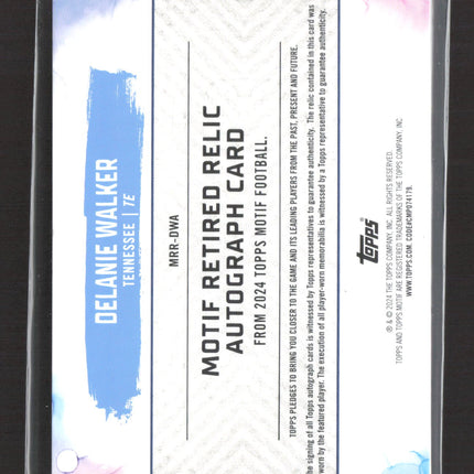2024 Topps Motif Delanie Walker #MRR-DWA 09/35 Patch Auto
